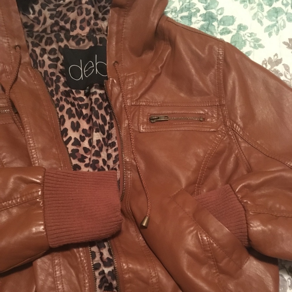 Faux Leather Brown Jacket